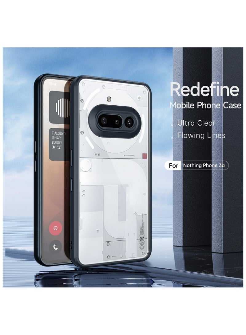 DUX DUCIS Aimo Cover for the Nothing Phone 3a mobile phone slim transparent matte cover made of TPU polycarbonate, polypropylene, silicone - black