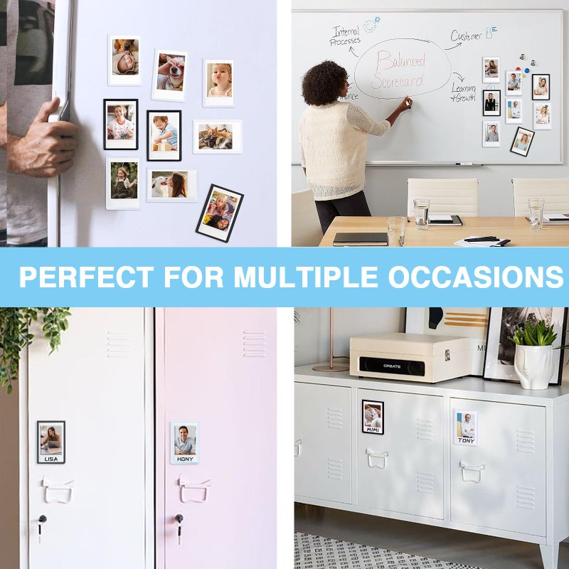 Wogozan 2x3 إطار الصورة المغناطيسية لـ Fujifilm Instax Mini 12/11/99/90/8/SE/7+/EVO Camera 2.15x3.4 بوصة مغناطيس للثلاجة مع غطاء شفاف - 30 حزمة - Image 5
