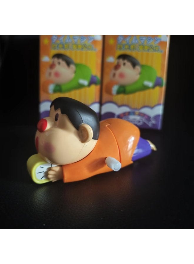 Shake Tone Little Red Riding Book Crayon Little Dynamic Life Series Blind Box Movable Hand Coil Toy Gift Acting-Color: Time Machine Fat Tiger (orange)  - Image 1
