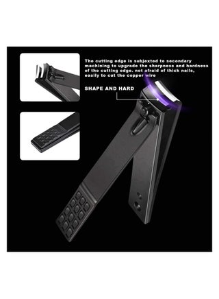 Manicure Set, Professional Stainless Steel Pedicure Nail Clipper Tools Kit with PU Leather Folding Case，Women Men Nail Scissors Nail Cutter Set，16 In 1 Travel Grooming Care Tool Kits - view 4