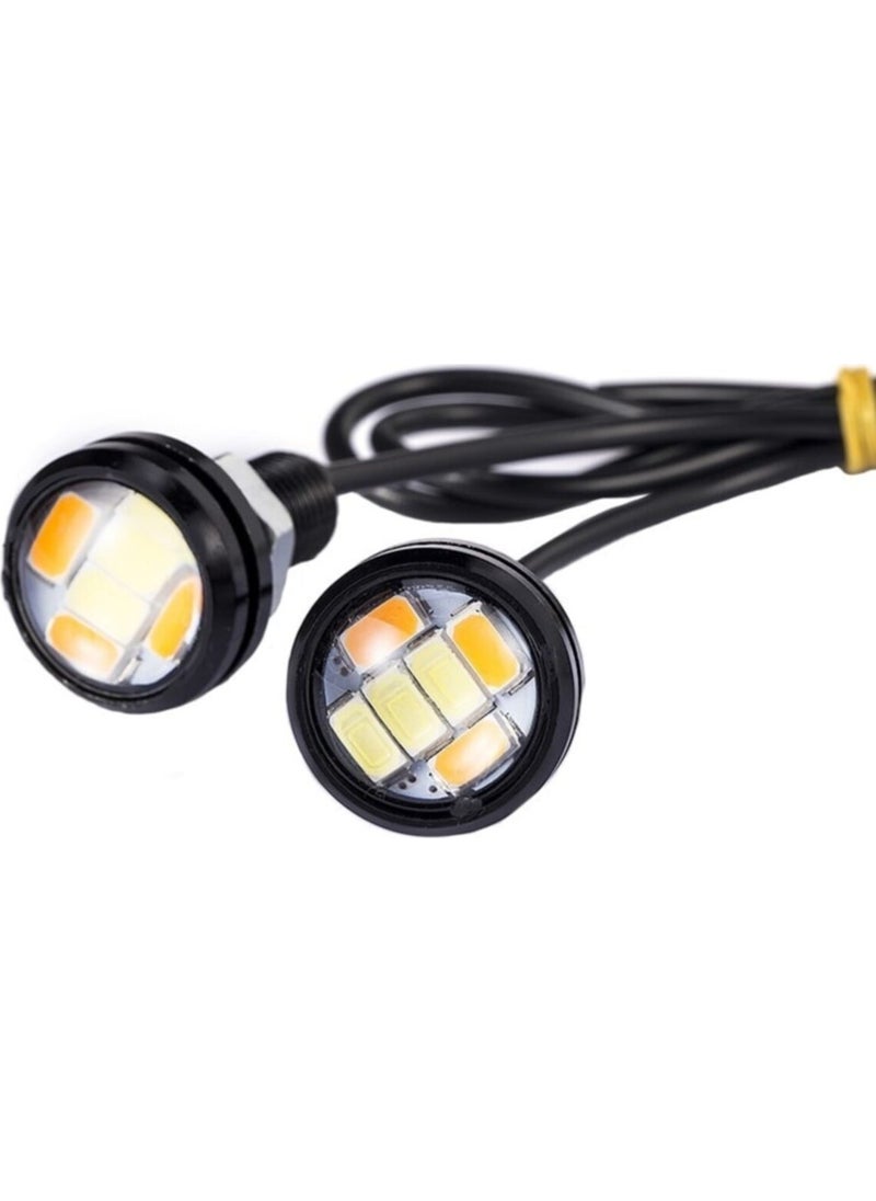 EC Shop Tek Store Orange White Double Color Eagle Eye LED Under Mirror LED  - Image 1