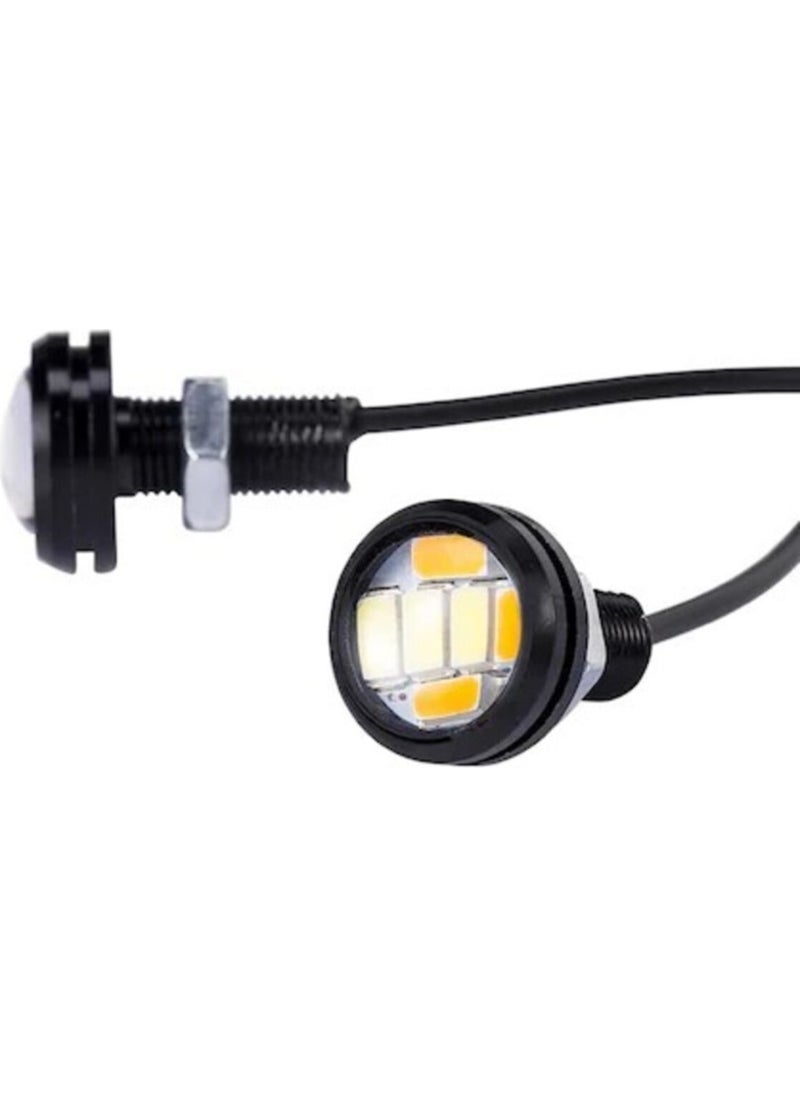 EC Shop Tek Store Orange White Double Color Eagle Eye LED Under Mirror LED  - Image 2