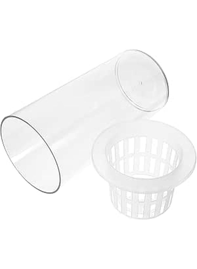 Desktop Plastic Cylindrical Aquarium Tank For Betta Fish Office Living Room Decor 200ml - Image 1
