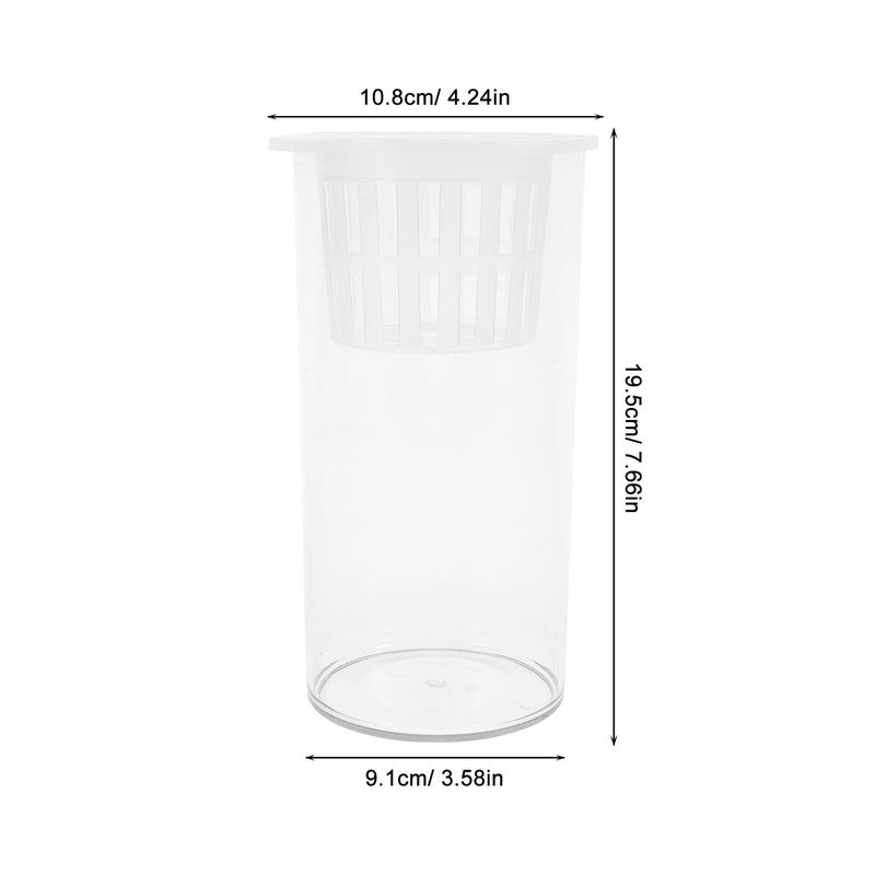 Desktop Plastic Cylindrical Aquarium Tank For Betta Fish Office Living Room Decor 200ml - Image 3