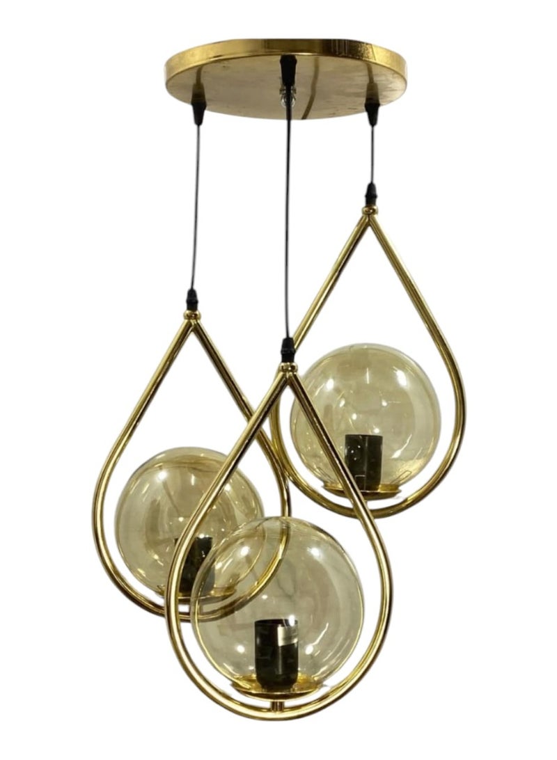 ثريا إضاءة موديل الدموع الذهبية - Image 2