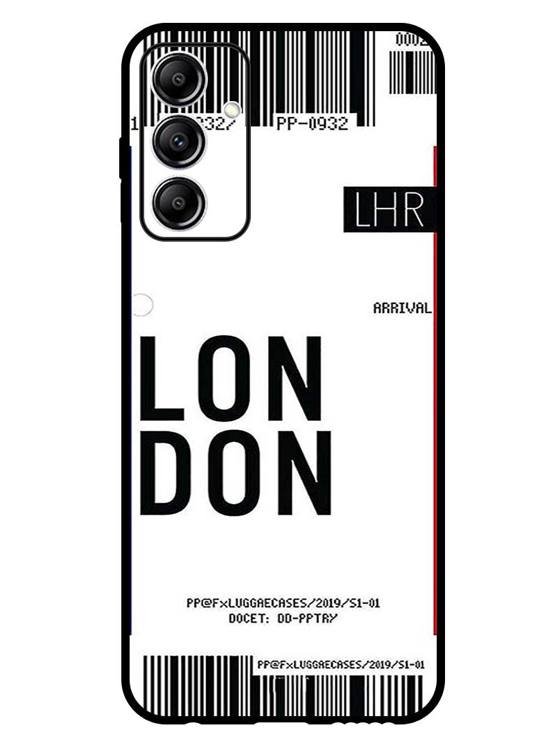 Theodor Protective Case Anti Scratch Shock Proof Bumper Cover For Samsung Galaxy A35 London boarding pass - Image 1