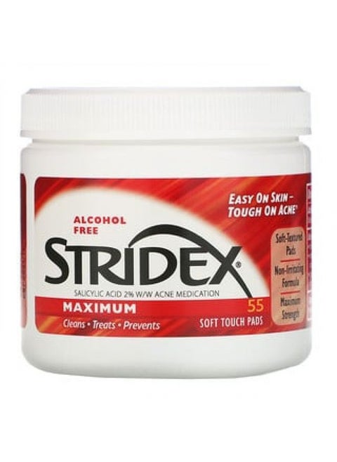Stridex Single-Step Acne Control Maximum Alcohol Free 55 Soft Touch Pads