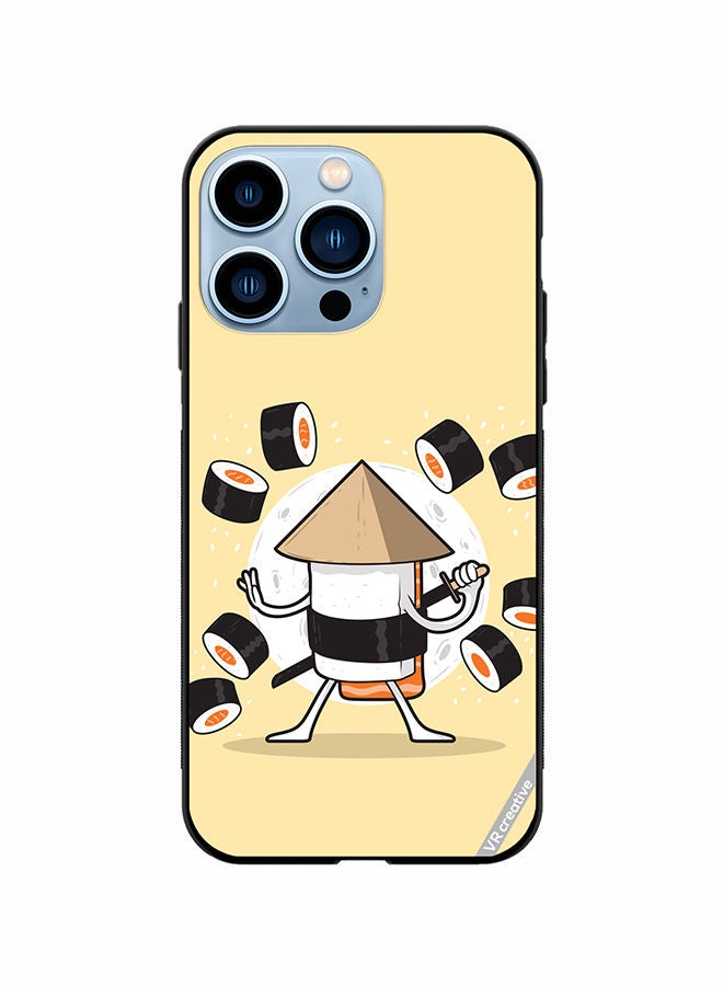 VR CREATIVE Protective Case Cover For Apple iPhone 14 Pro Max Samurai Sushi Design Multicolour - Image 1