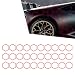 Hugwits 30 Grids Honeycomb Graphics Car Door Decals Reflective PVC Car Side Body Sticker Auto Body Modification DIY Vinyl Decal Universal for Most Cars Red - Image 2