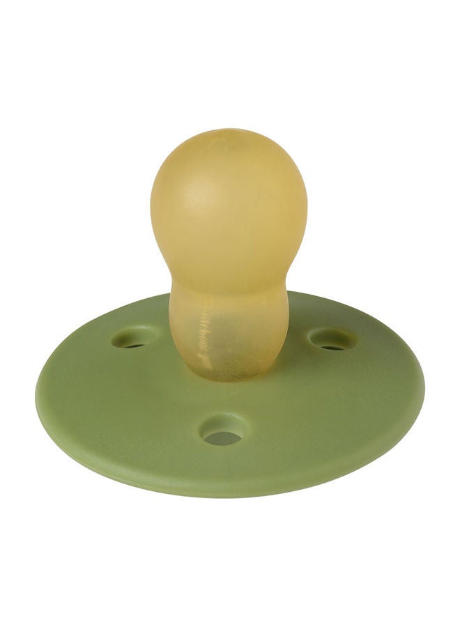 Mininor Round Pacifier Latex 6M Grasshopper - Image 1