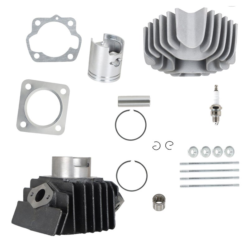 WFLNHB WFLNHB Piston Rings Cylinder Gasket Top End Kit Replacement for Suzuki Quadmaster 50 Lt-A50 LT-50 2002 2003 2004 2005  - Image 1