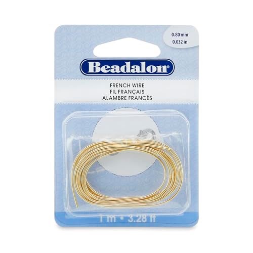 Beadalon French Wire, 0.80 mm / .032 in, Gold Color, 1 Meter - Image 1