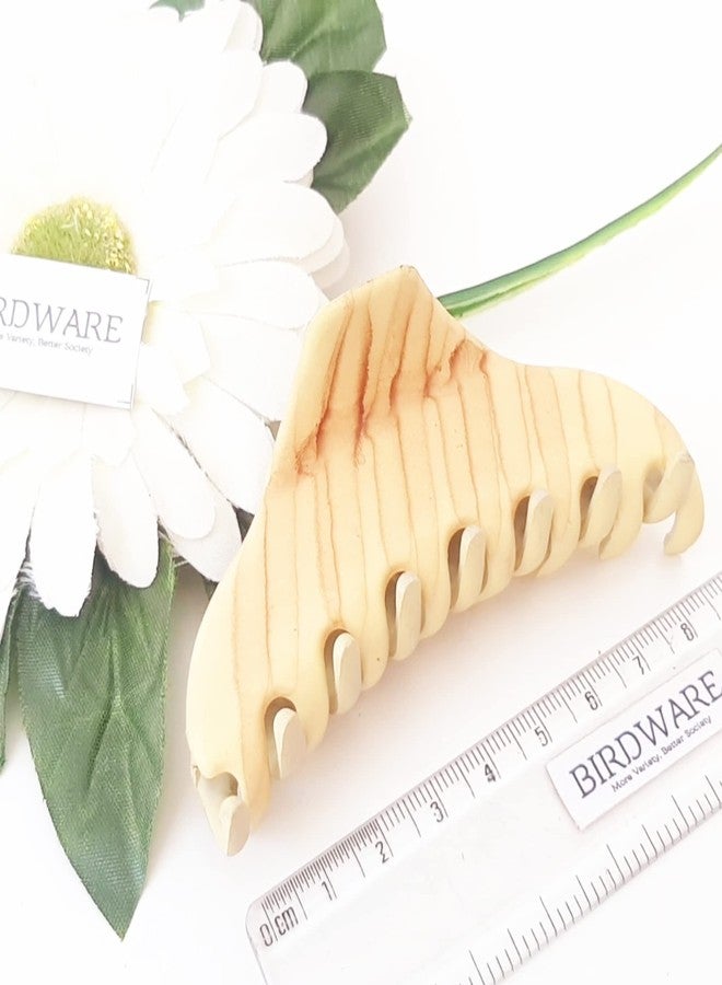 بيردوير مشابك شعر متوسطة الحجم من بيردوير للنساء، متعددة الألوان، مصنوعة من مادة الأكريليك المستوردة، على شكل فراشة مرصعة بالأحجار | مشابك شعر (عبوة من 3 قطع) (أسود، خشبي، وصدفي) - Image 4