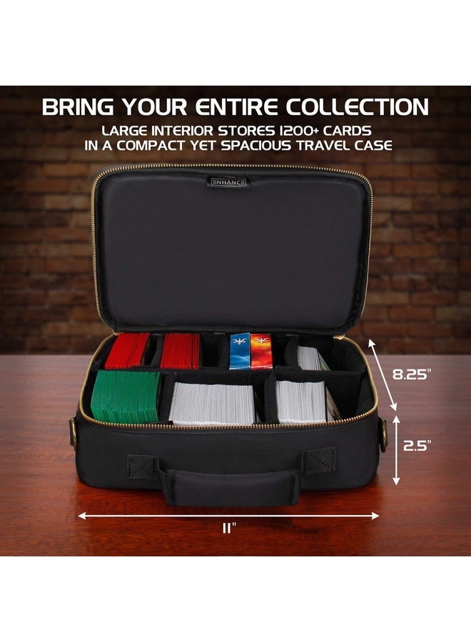 ENHANCE Mtg Card Box Storage Case Deck Holder Card Carrying Case Bag Compatible With Magic Mtg Cards Card Games Cards Against Humanity Pencil Loops Pocket For Dice & Tokens  - Image 3