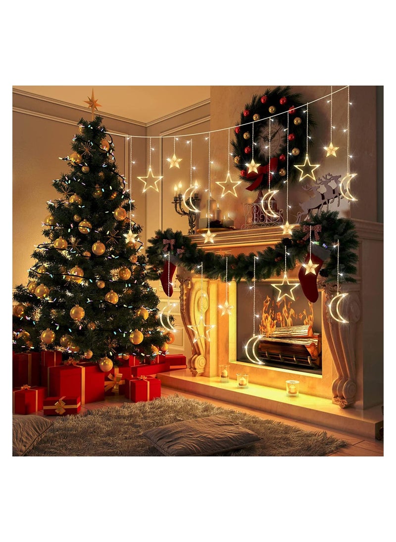 GGEROU 138 LEDs Ramadan Lights, Ramadan Moon Star Window Fairy String Lights,Plug Powered for Indoor Window, Kid Bedroom, Patio, Front Porch, Camping, Guest Room Decoration  - Image 5