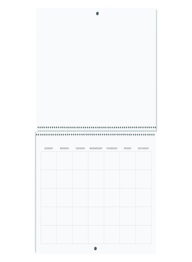 Reskid Blank Scrapbook Wall Calendar - 2-Pack - 80lb Cardstock - Undated, 12" x 9" Closed, 18" Open Size, Large Bookstore-Quality, Spiral-Bound Hanging Monthly Calendar for Kitchen & Office - Premium - Image 1