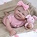 Aori Realistic Reborn Baby Dolls  Weighted Lifelike Newborn Baby Girl with Flexible Limbs Cute Soft Body Reborn Doll Set with Outfit for Kids 3 Parents Elderly and Collectors - Image 4