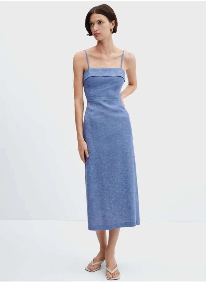 MANGO Strappy Knitted Dress