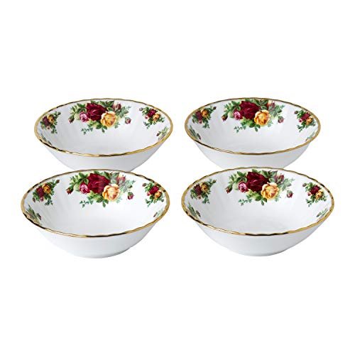 Royal Albert Old Country Roses Bone China Bowls 4pc Set, 6.2" - Image 1