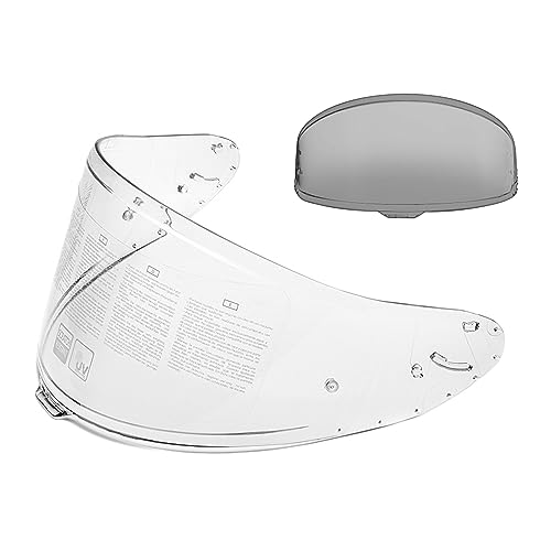 RVBASICS Full Face Motorcycle Helmet Shield Transition Photochromic Visor Compatible with Shoei RF-1400,Z-8 and NXR2 Helmets,Replacement Helmet Shield Self-Tinting Sun Visor Clear-to-Light Grey - Image 1