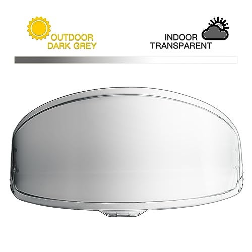 RVBASICS Full Face Motorcycle Helmet Shield Transition Photochromic Visor Compatible with Shoei RF-1400,Z-8 and NXR2 Helmets,Replacement Helmet Shield Self-Tinting Sun Visor Clear-to-Light Grey - Image 3