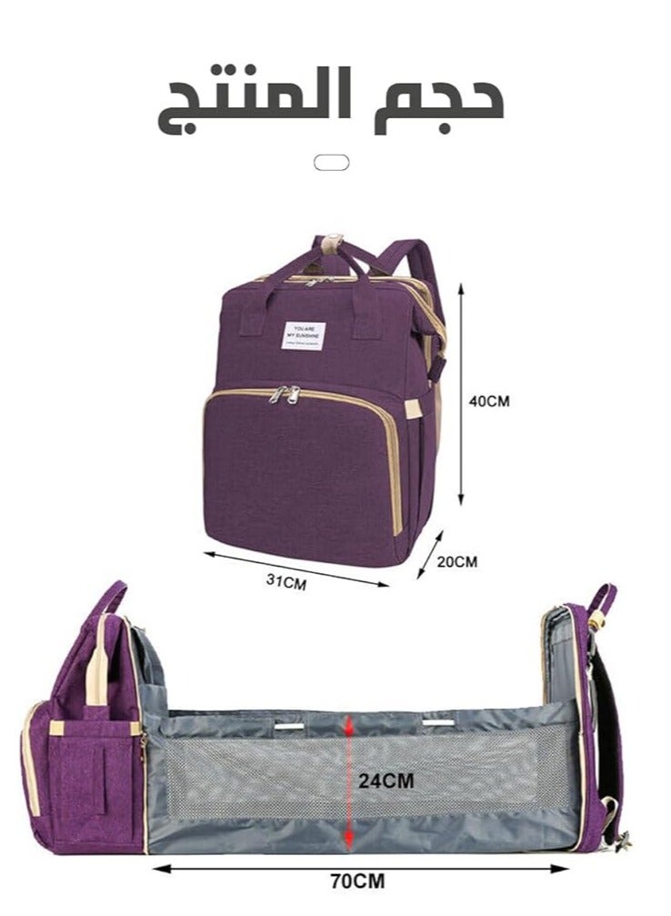 diaper bag with bed diaper bag backpack travel baby bed Large Capacity Maternity Bag - Waterproof Baby Bed, Diaper Changing Backpack, and Baby Care Handbag in One  - Image 3