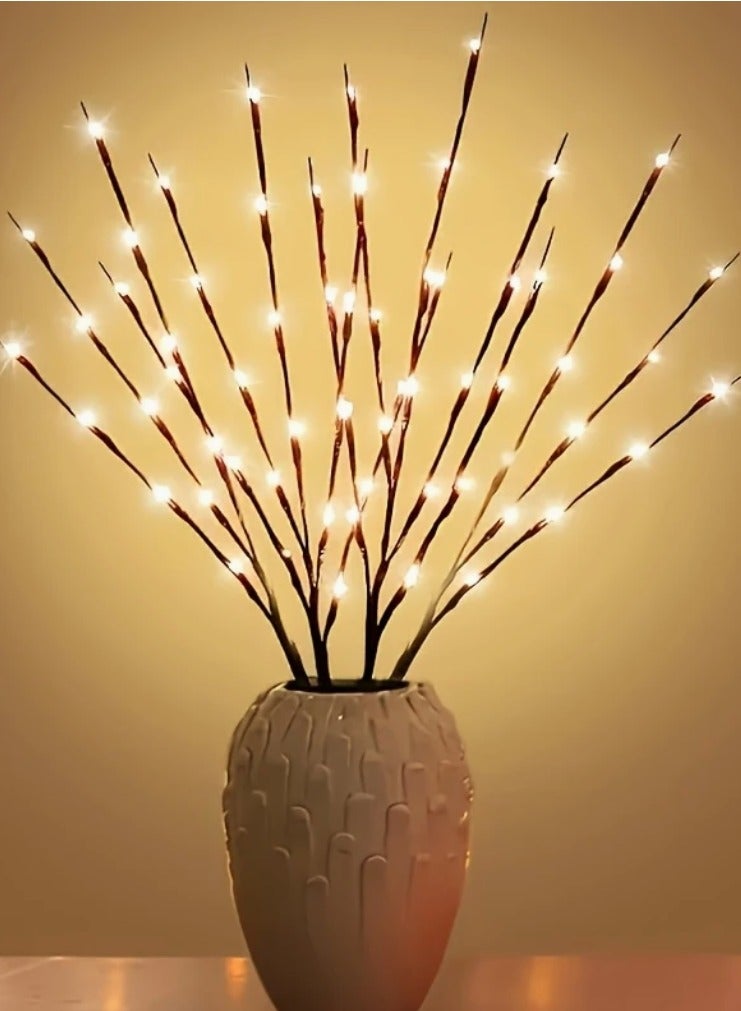 Generic LED Tree Light . Lighted Tree Decoration . Battery Operated Tree Lamp . Wedding Party LED Decor .  Tree Table Light . Warm Light Tree for Home . Tree Light with White Vase . Fairy Tree Lamp . Indoor - Image 1