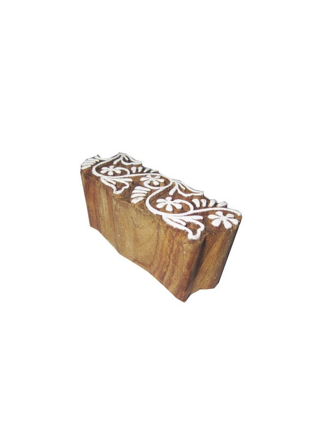 Hashcart Hashcart Wooden Baren Printing Stamps Used for Making Saree Border/Pottery Crafts/Wall Paintings  - Image 4