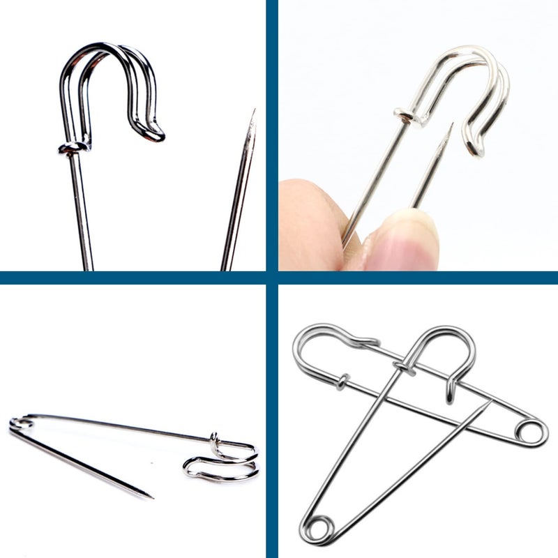 KoberrLi Large Safety Pins Assorted Clothes 60Pcs Heavy Duty 3 Sizes Pins for Crafts Brooch Making - Image 3