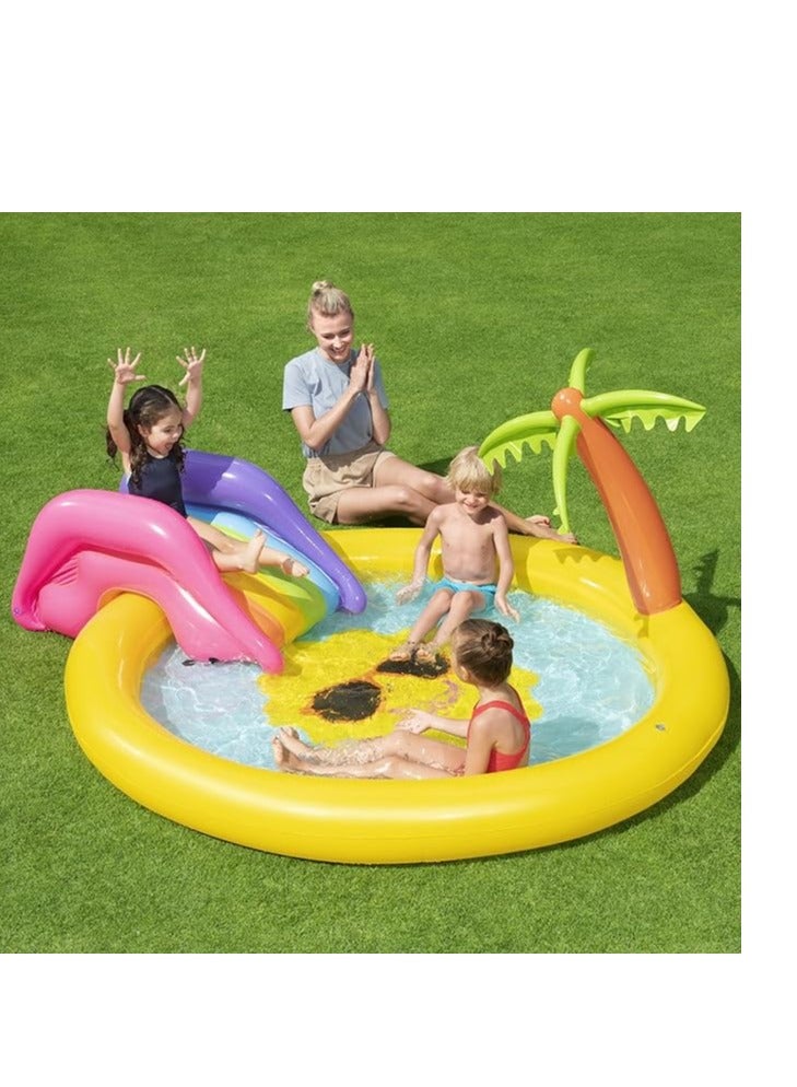 Bestway Inflatable Sun-Print Kiddie Pool - Vibrant & Fun, Perfect for Kids to Enjoy Summer Water Play & Outdoor Fun - Image 2