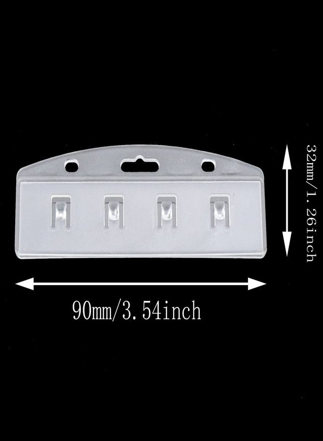 ZZHXSM 5PCS Frosted Rigid Plastic Horizontal Half Card Badge Holder Swipe ID Card Holder for Swipe Access - Image 2