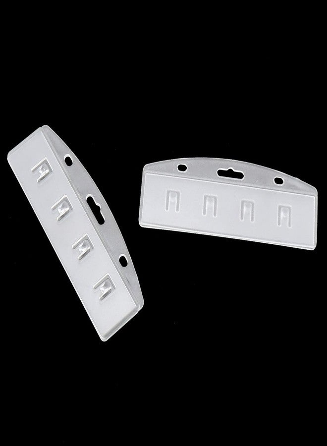 ZZHXSM 5PCS Frosted Rigid Plastic Horizontal Half Card Badge Holder Swipe ID Card Holder for Swipe Access - Image 3