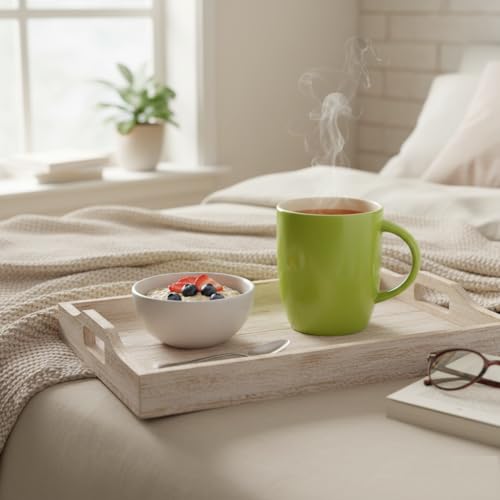 Clay Craft Fine Ceramic Solid Coloured Mugs - 340 ml Each - for Home and Office Desks (Green-1PC) - Image 3