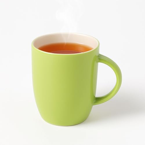 Clay Craft Fine Ceramic Solid Coloured Mugs - 340 ml Each - for Home and Office Desks (Green-1PC) - Image 1