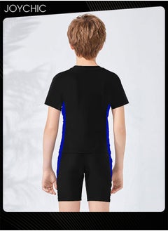 Joychic 2-piece Boys Summer Casual Swimsuits Kids Sun Protection Quick-drying and Breathable Short Sleeved Swimwear Separate Top and Bottom Set  - Image 3