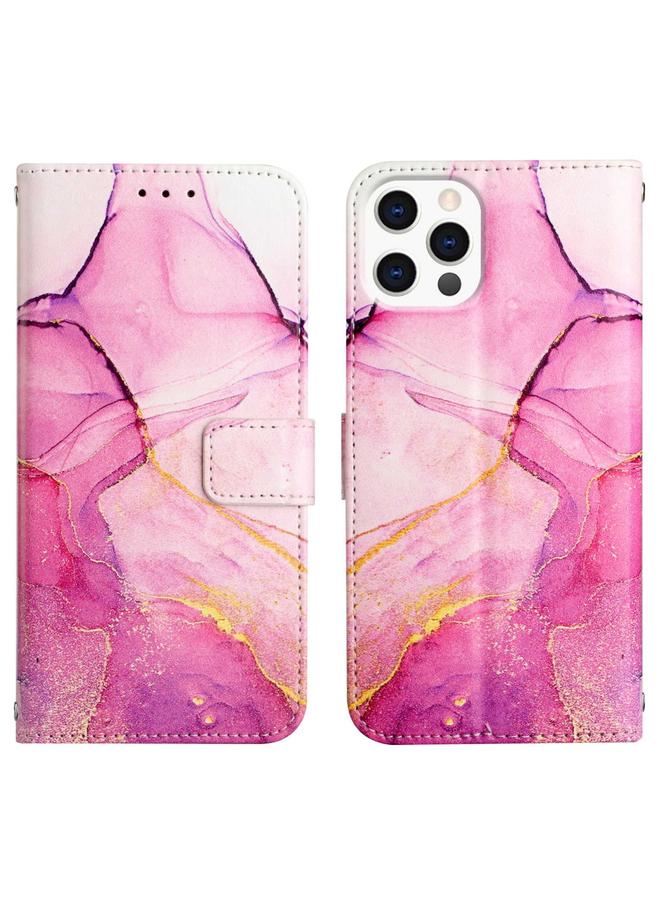 Zaboon Case For iPhone 12 Pro Max PT003 Marble Pattern Flip Leather Phone Case - Image 2