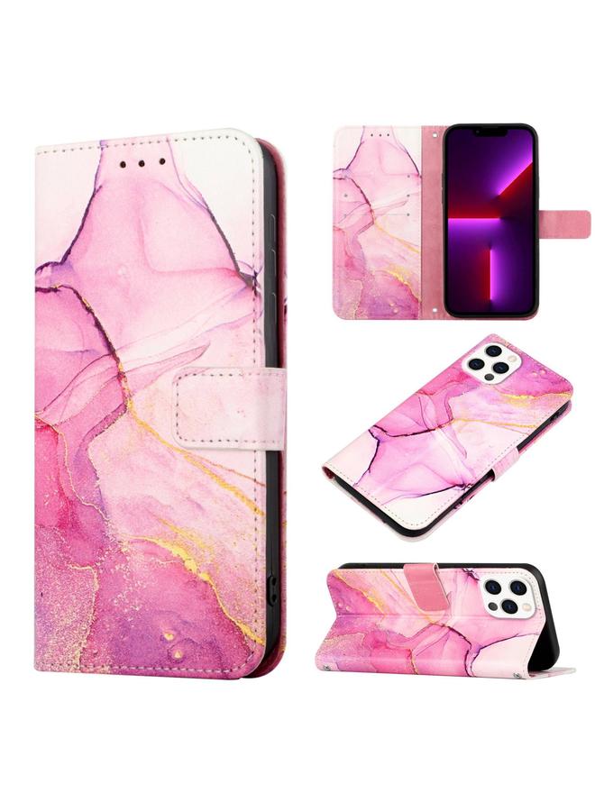 Zaboon Case For iPhone 12 Pro Max PT003 Marble Pattern Flip Leather Phone Case - Image 1