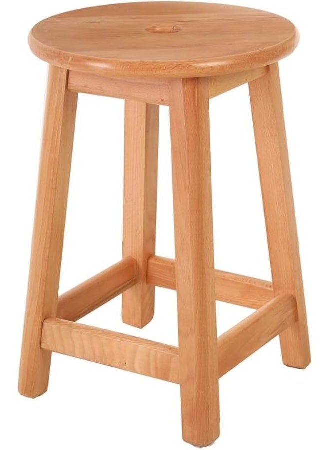 50 cm Wooden Stool - Backless & Space-Saving Design - Durable, Lightweight & Practical for Daily Use