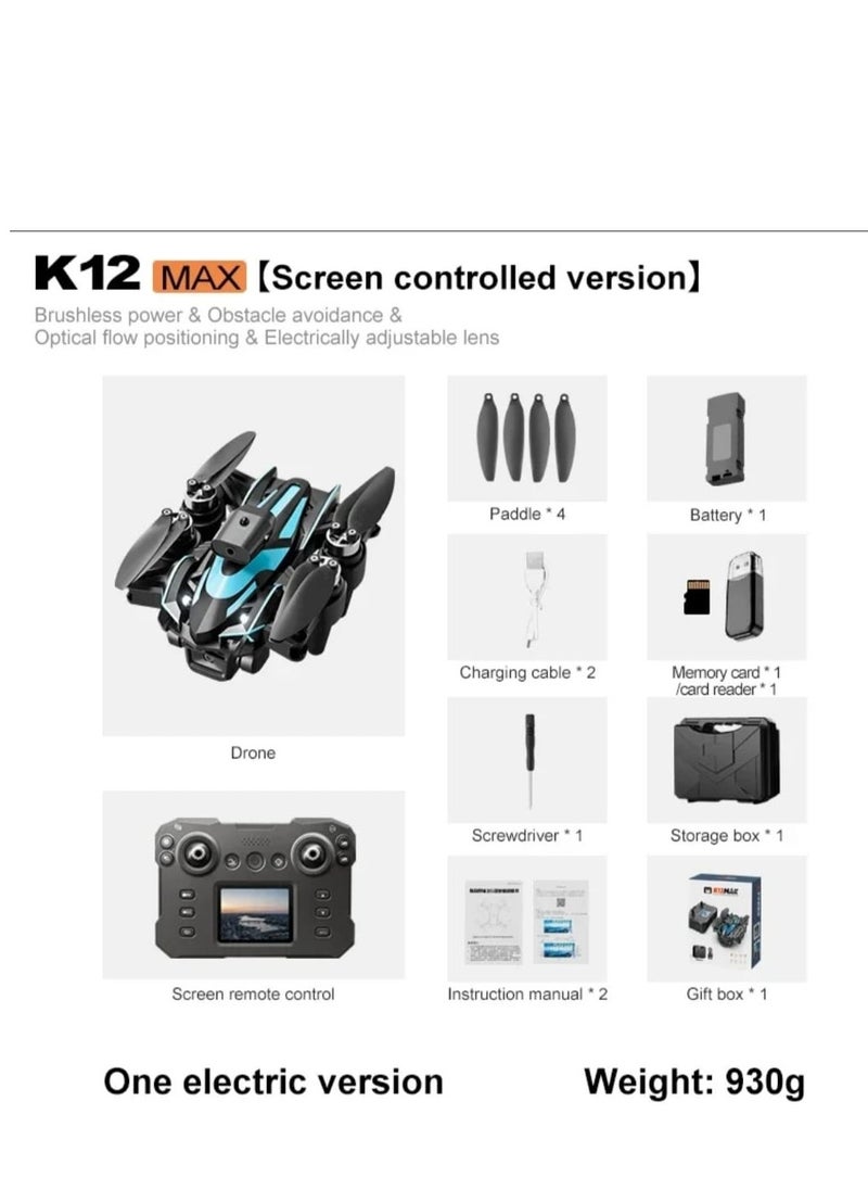 Generic - k12 Max Drone Camera Optical Flow Location Best Drone w/ Screen Control - Image 1