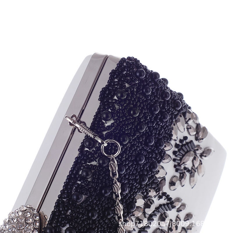 Trend Popular Nail Bead Embroidery Bag Pu Diamond Rhinestone Evening Banquet Bag Simple Evening Women'S Bag 7084-02 - Image 4