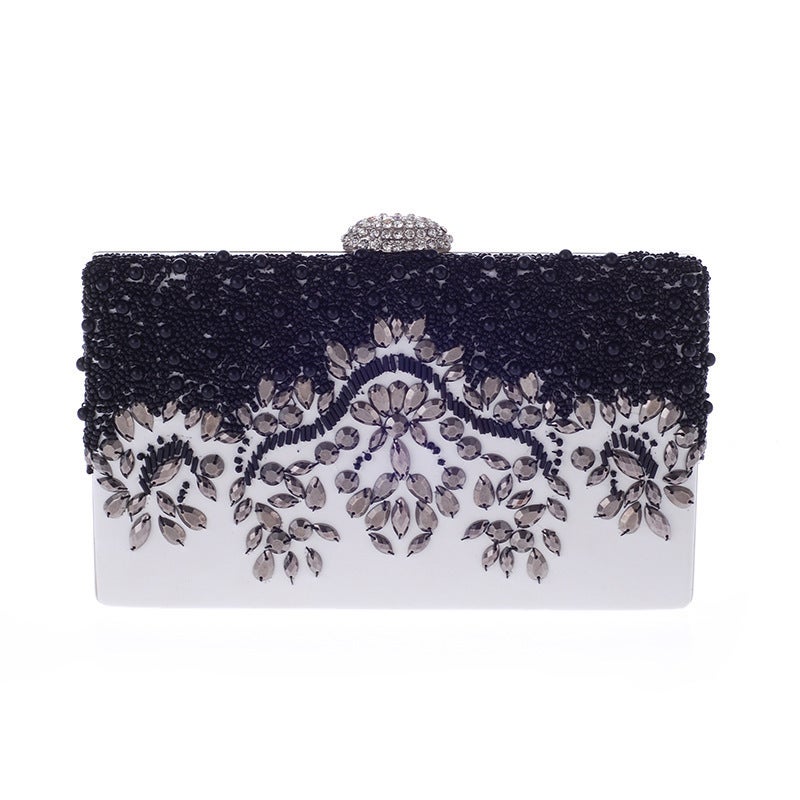 Trend Popular Nail Bead Embroidery Bag Pu Diamond Rhinestone Evening Banquet Bag Simple Evening Women'S Bag 7084-02 - Image 3