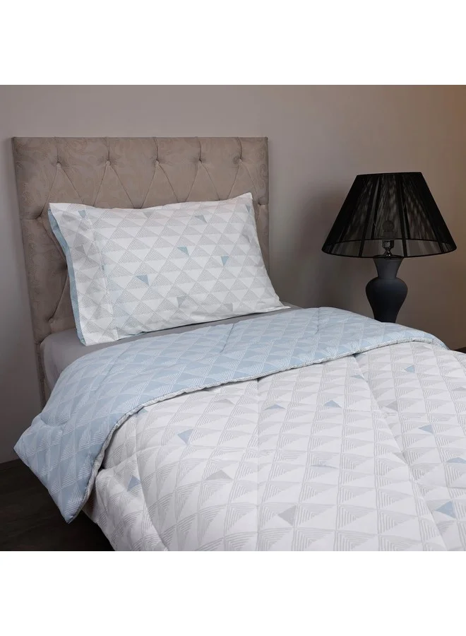 Home Box Malta Pixel 2-Piece Printed Cotton Single Comforter Set 220 x 135 cm