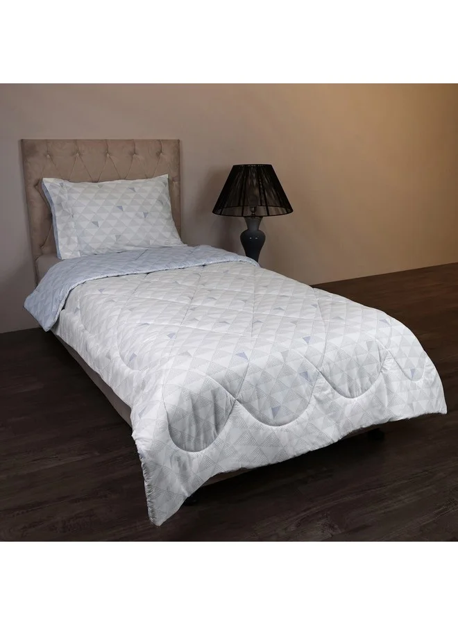 Home Box Malta Pixel 2-Piece Printed Cotton Single Comforter Set 220 x 135 cm