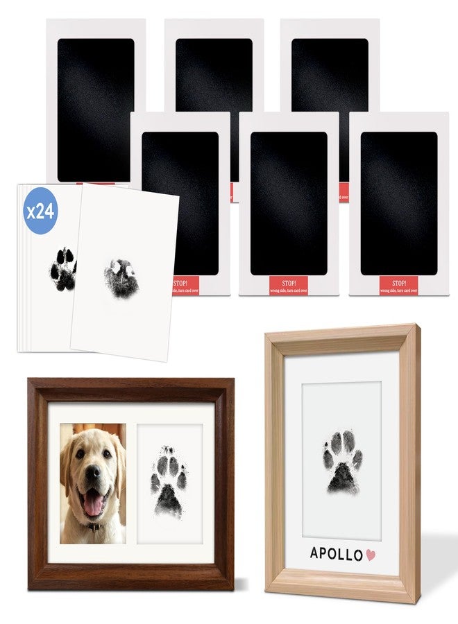 MYPAWLETS Pet Pawprint Ink Pads & Frames Kit,Dog Nose Print,6 Pack - Image 1