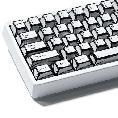 GMKWTL XVX White PBT Keycaps, Cherry Profile Keycap Set, Dye Sublimation Graffiti Keyboard Keycaps Suitable for 60% 65% 75% 80% 100% MX Switches Mechanical Keyboard - Image 1