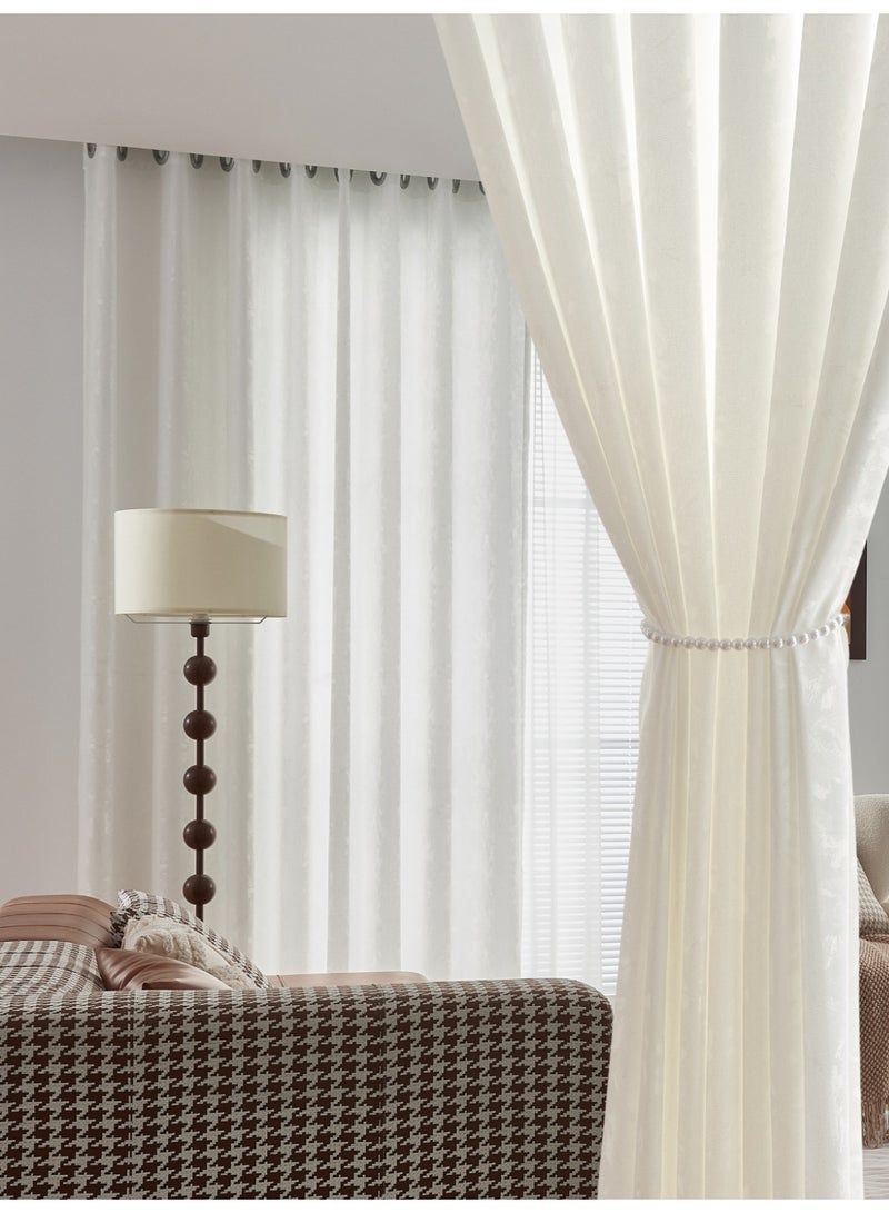 QBAID Sheer Privacy Curtains – Soft Light, Multiple Sizes & Three Top Styles for a Cozy Home - Image 1