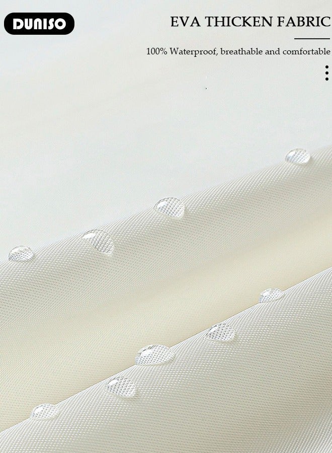 DUNISO Hooded Raincoat Rain Poncho for Adults, EVA Rain Poncho with Hood and Elastic Sleeveng for Women and Men Reusable Raincoat Jacket Packable Raincoat for Family Fishing Travel Emergency - Image 2