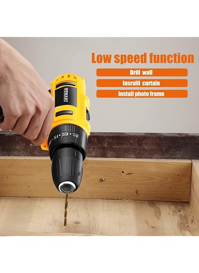WEMART - 128 Piece Power Tools Kit With 36V Cordless Drill 25+3 Clutch With Impact Professional Household Home Tool Kit Set With Diy Hand Tool Kits For Garden Office House Repair Maintain - Image 1