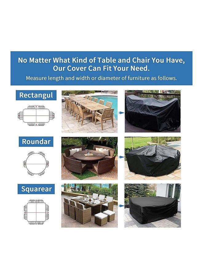 SKY-TOUCH Patio Furniture Cover 213X132cm, Heavy Duty Anti UV and Dust Proof Furniture Set Cover for Outdoor Table and Chair Set Cover  - Image 2