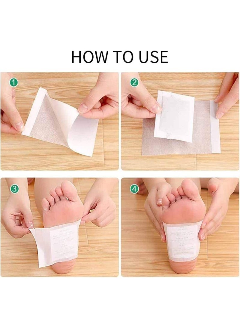 Foot Pads, 100 Relief Foot Pads and 100 Adhesive Sheets for Removing Impurities, Relieve Stress Improve Sleep - Image 5